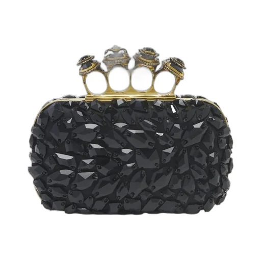 Spider Embellished Knuckle Clutch Bag