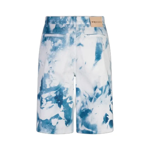 Tie-Dyed Denim Shorts