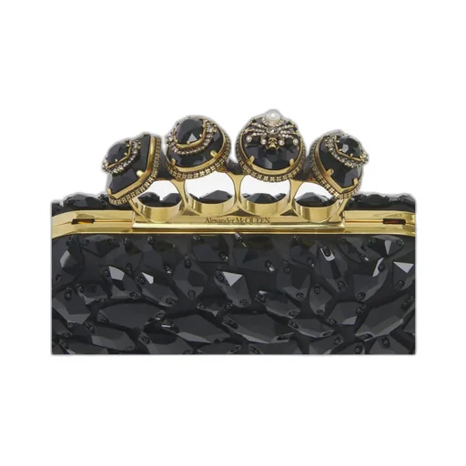 Spider Embellished Knuckle Clutch Bag
