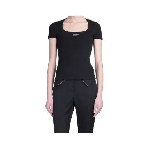 Logo-Plaque Scoop-Neck T-Shirt