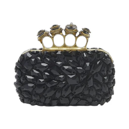 Spider Embellished Knuckle Clutch Bag