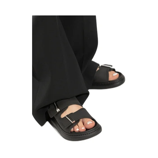 Double Strap Slip-On Sandals