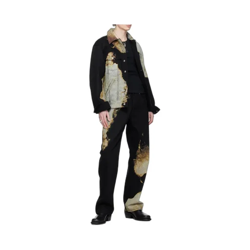 Abstract Print Jeans
