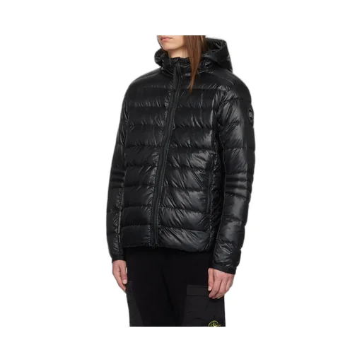 Zippered Long-Sleeved Down Jacket