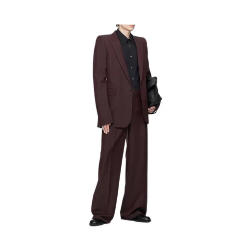 Stacked Shoulder Single-Breasted Jacket