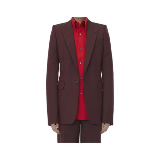 Stacked Shoulder Single-Breasted Jacket