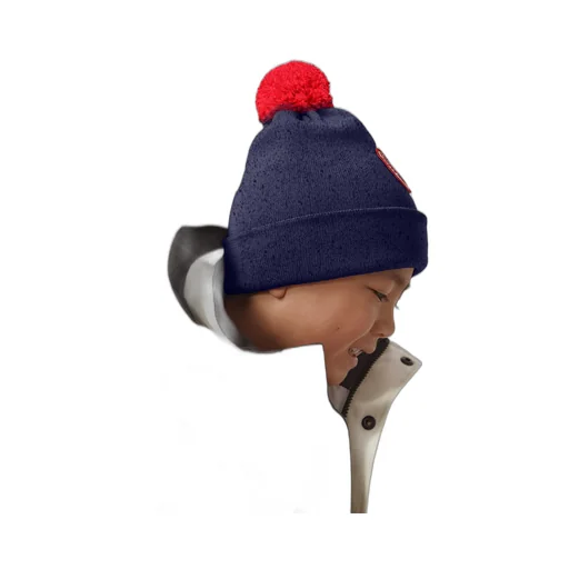Logo Patch Pompom Hat