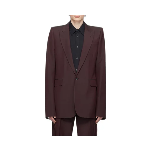 Stacked Shoulder Single-Breasted Jacket