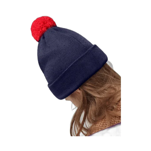 Logo Patch Pompom Hat