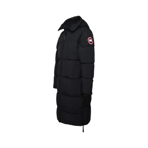 Logo Patch Hooded Down Jacket
