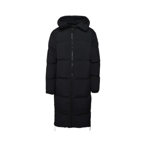 Logo Patch Hooded Down Jacket