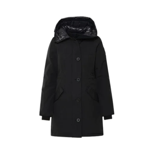 Hooded Logo-Patch Coat