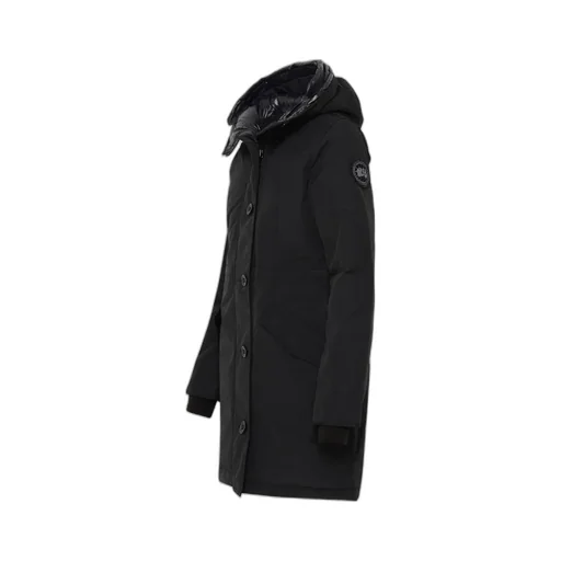 Hooded Logo-Patch Coat