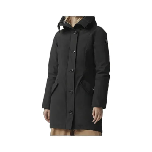 Hooded Logo-Patch Coat