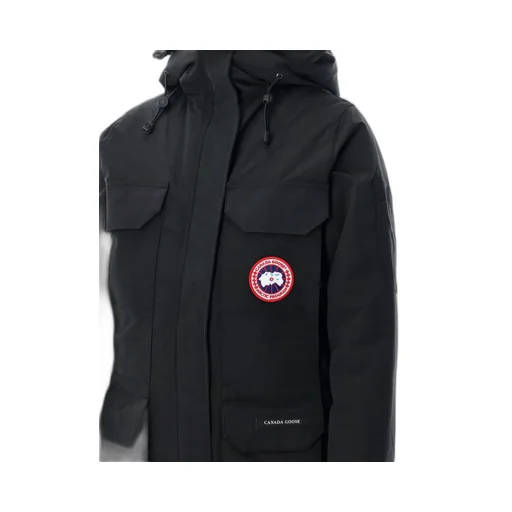Logo Patch Hooded Coat