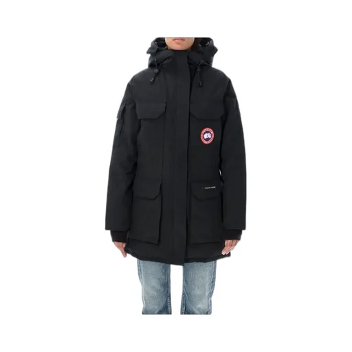 Logo Patch Hooded Coat
