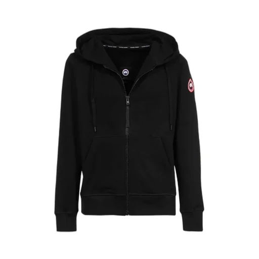 Logo Patch Detail Zipped Hoodie