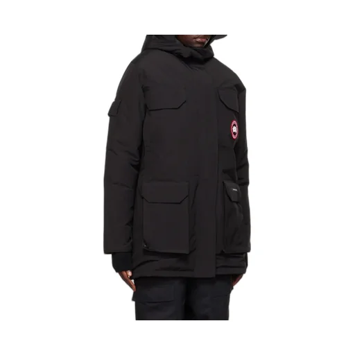 Logo Patch Hooded Coat