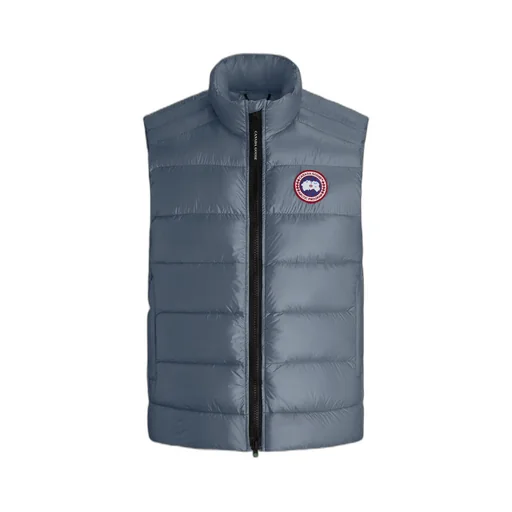 Zipped Logo Patch Down Gilet