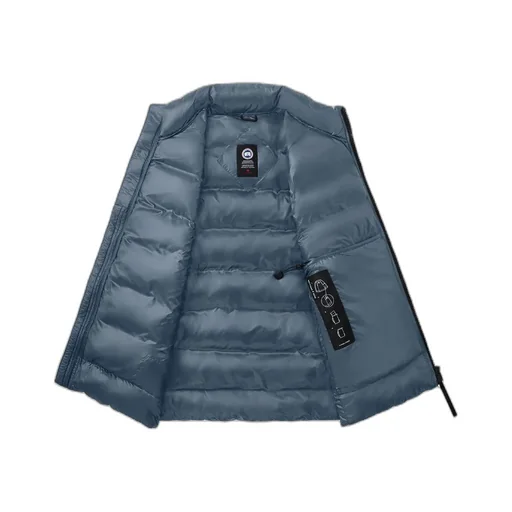 Zipped Logo Patch Down Gilet