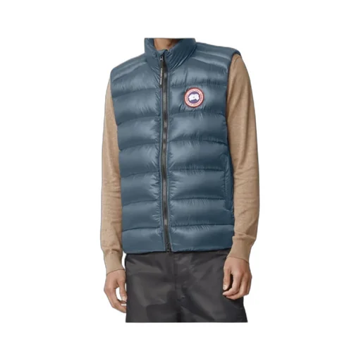 Zipped Logo Patch Down Gilet