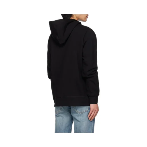 Logo Patch Detail Zipped Hoodie