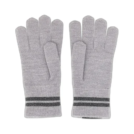Stripe-Detailed Knitted Gloves