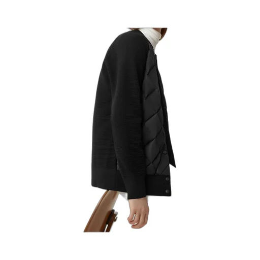 Long-Sleeved Quilted Down Jacket