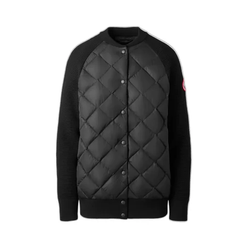 Long-Sleeved Quilted Down Jacket