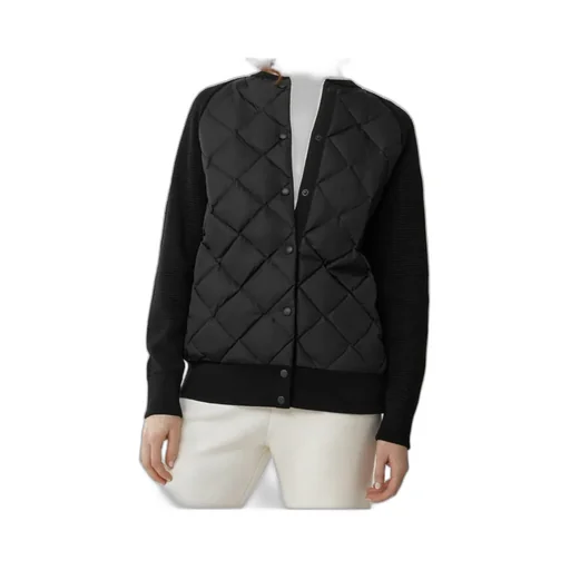 Long-Sleeved Quilted Down Jacket