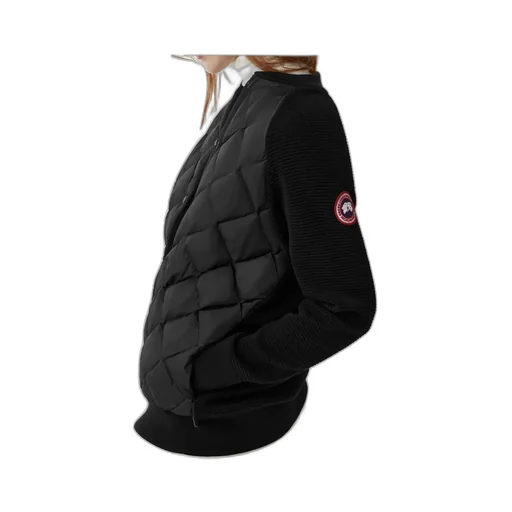 Long-Sleeved Quilted Down Jacket