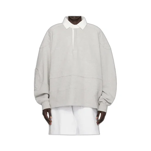 Polo-Collar Sweatshirt