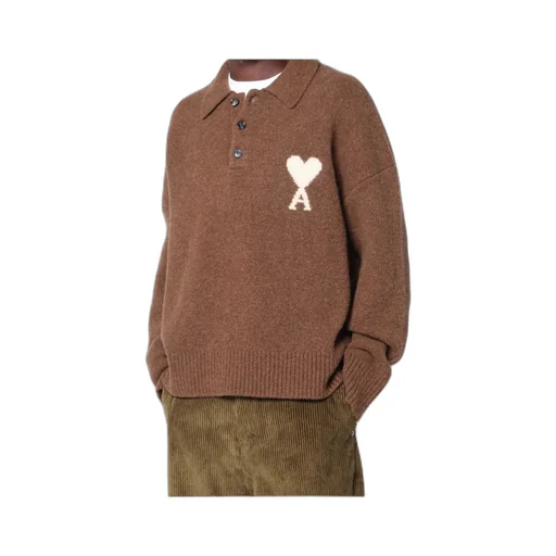 Logo Intarsia Polo Neck Knitted Jumper