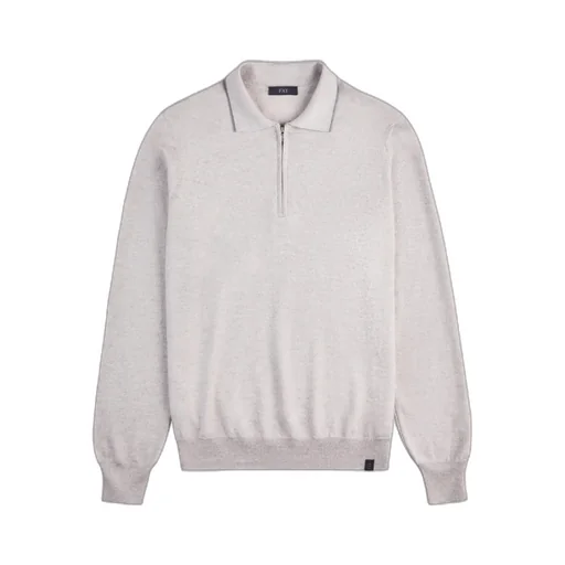 Zip-Collar Wool Polo Shirt