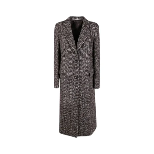 Amanda Herringbone-Pattern Coat