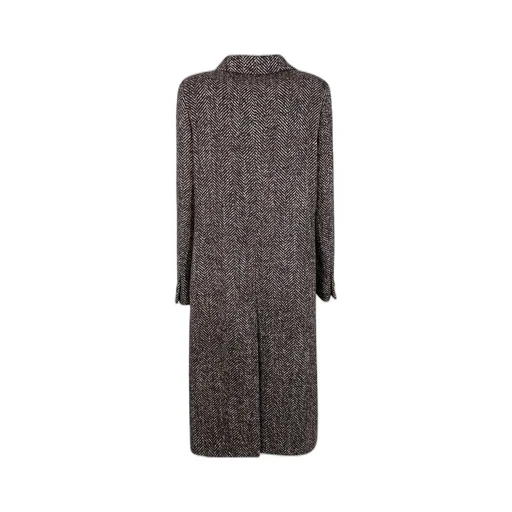 Amanda Herringbone-Pattern Coat