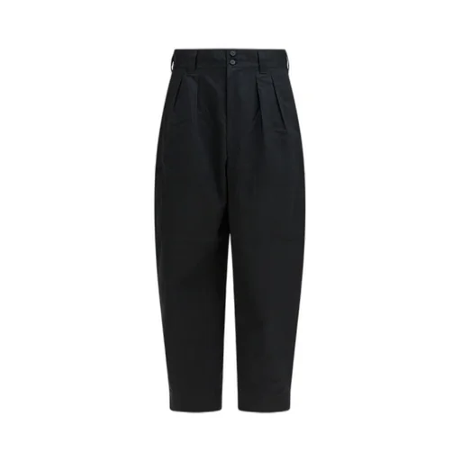 Homme Wide Leg Turn-Up Trousers