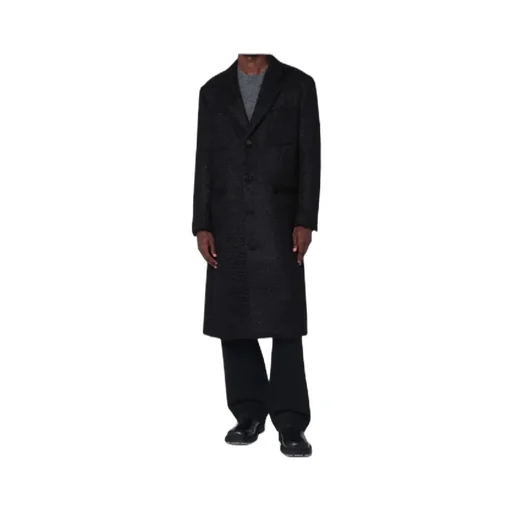 Single-Breasted Wool Coat