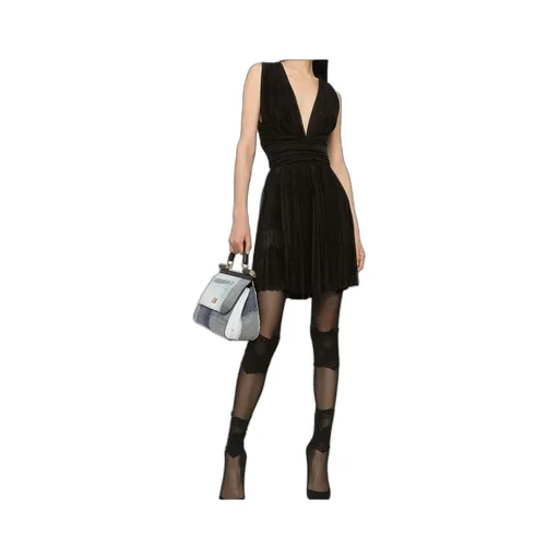 Mini Pleated Mesh Dress