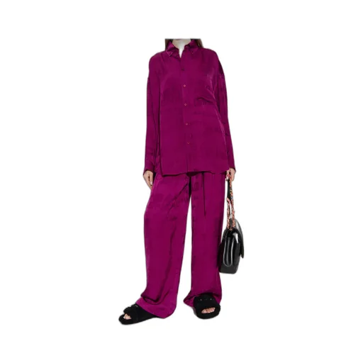 Allover Logo Wide-Leg Trousers