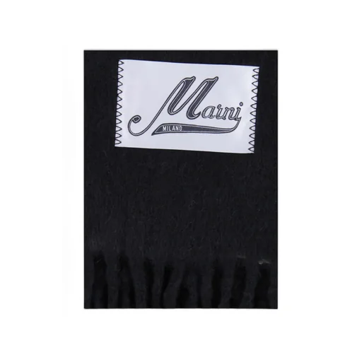 Logo Patch Fringed Scarf