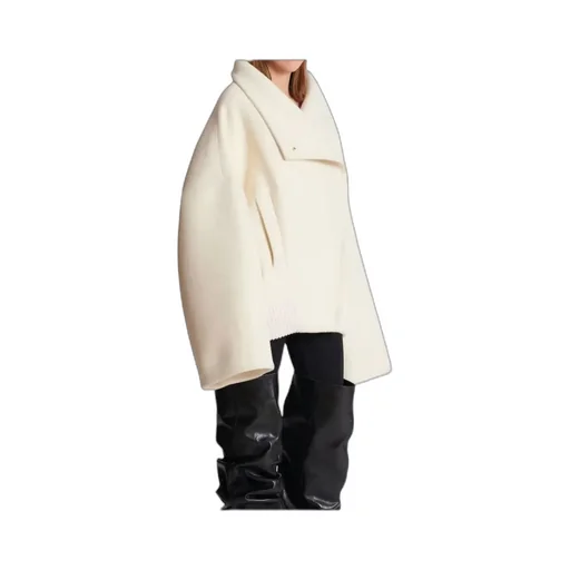 Asymmetrical Designed High Neck Coat