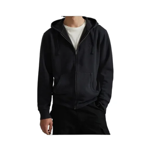 Logo Embroidered Zip-Up Hoodie