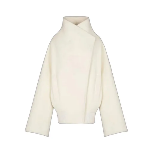 Asymmetrical Designed High Neck Coat