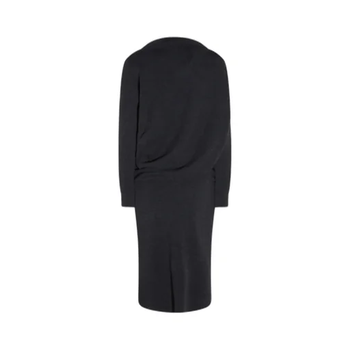 Draped Embellishment Midi Dress