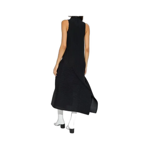 Pleated Sleeveless Asymmetric Dress