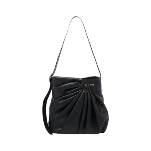 Logo Patch Draped Shoulder Bag