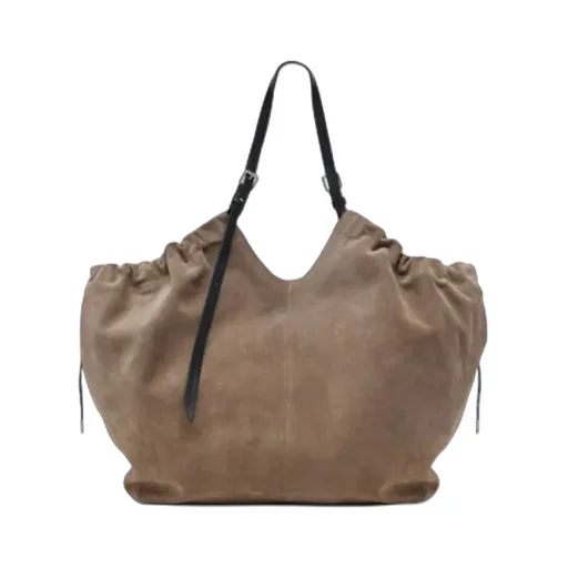 Suede Slouchy Tote Bag