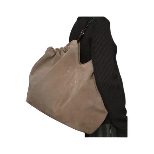 Suede Slouchy Tote Bag