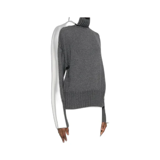 Roll-Neck Panelled Sweater